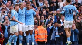 Pertandingan Manchester City vs Fulham berlangsung di Etihad Stadium, Sabtu (2/9/2023) malam WIB. Gol pembuka Man City dicetak oleh Julian Alvarez. Foto :Pertandingan Manchester City vs Fulham berlangsung di Etihad Stadium, Sabtu (2/9/2023) malam WIB. Gol pembuka Man City dicetak oleh Julian Alvarez. Foto : GettyImages
