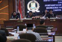RAPBD 2024 : Walikota Tangerang H. Arief Wismansyah saat rapat penyampaian RAPBD Kota Tangerang Senin (11/9).