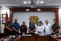 BAHAS GAMBUT dan MANGROVE: Kapuspenkum Kejagung menerima audiensi BRGM di Jakarta, Kamis 14/9/2023.