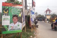 ATRIBUT KAMPANYE: Bawaslu melarang parpol dan caleg memasang alat peraga kampanye yang berisi ajakan memilih.