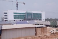 Gedung RSUD Tigaraksa masih dalam proses pembangunan.