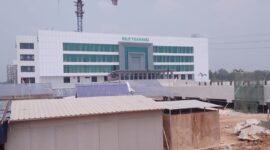 Gedung RSUD Tigaraksa masih dalam proses pembangunan.