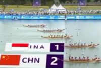 Kontingen Dragon Boat Indonesia berhasil meraih medali emas dan perak pada Asian Games 2023.