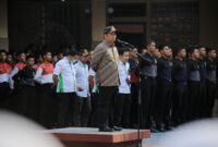 Walikota Tangerang Arief R Wismansyah saat membuka Latgab Paskibra sekolah, Minggu (22/10/2023).