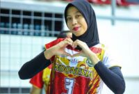 RAYAKAN KEMENANGAN: Megawati pemain andalan  Daejeon ChengKwanJang Red Spakrs, merayakan kemenangan timnya.