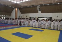 Kapolresta Tangerang mengelar kejuaraan Karate antar Sekolah.