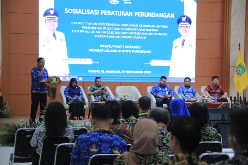 SOSIALISASI: Pemkot Tangerang menggelar sosialisasi ke PPAT terkait program investasi pemerintah.