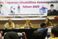 PEDULI DISABILITAS: Rapat koordinasi dengan sejumlah perusahaan digelar Disnaker Kabupaten Tangerang untuk mengakomodir penyandang disabilitas dapat bekerja.