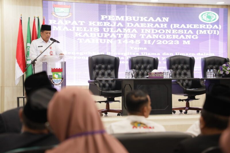 Pj Bupati buka rakerda MUI Kabupaten Tangerang.