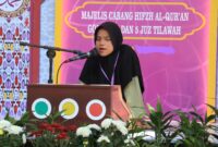 MTQ: Salah satu peserta MTQ Kabupaten Tangerang saat lomba tahun lalu.