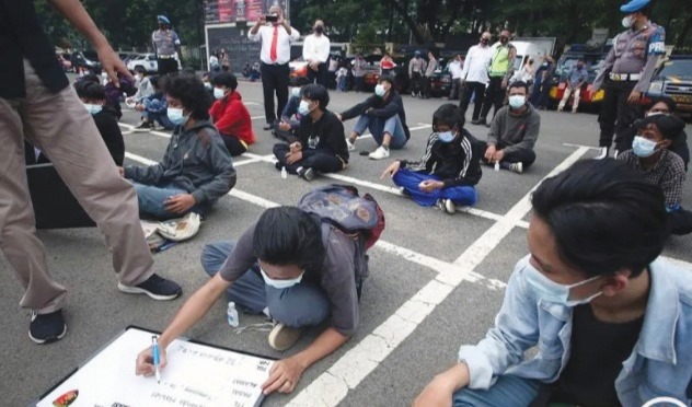 Para pelajar yang terlibat tawuran. (ist)