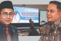 Ketua DPRD Kota Tangerang, Gatot Wibowo dan Penjabat Walikota Tangerang, Nurdin.