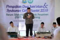 GRHA SANTRI: Penjabat Walikota Tangerang Nurdin saat menhadiri syukuran Grha Santri 2210.