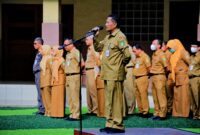 JAGA NETRALITAS: Sekretaris Daerah Kota Tangerang meminta ASN menjaga netralitas jelang Pemilu 2024 bulan depan. Imbaun itu disampaikan saat apel Senin (22/1/2024) pagi.