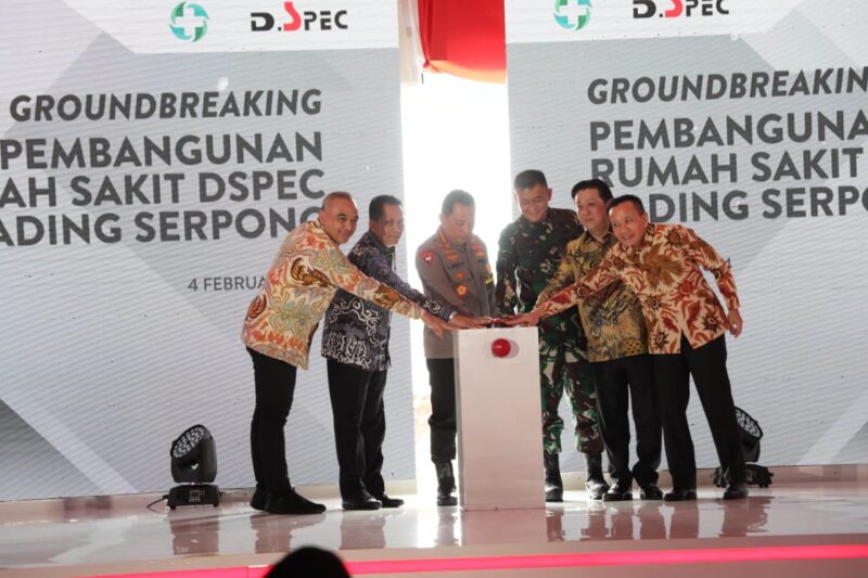 RESMIKAN: Peresmian dimulainya pembangunan Rumah Sakit DSPEC Gading Serpong dihadiri sejumlah pejabat.