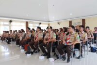 WORK SHOP: Ratusan anggota Pramuka Kabupaten Tangerang mengikuti work shop pengetahuan tentang gizi Selasa (20/2/2024).
