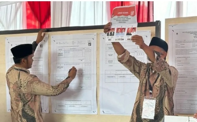 Caption Kegiatan penghitungan suara di TPS Kebagusan.(ist)