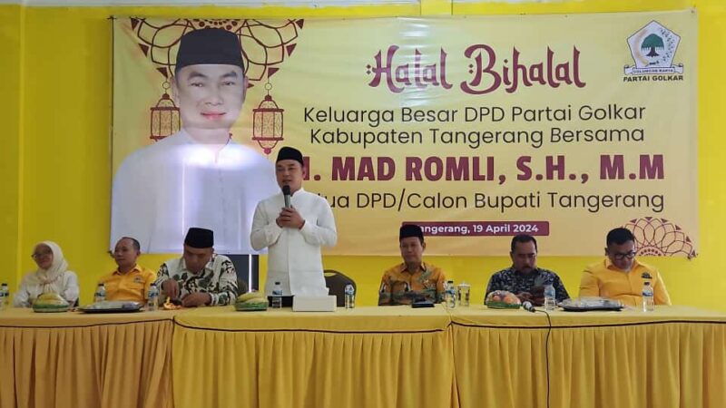BERSIAP KOALISI: Ketua DPD Golkar Kabupaten Tangerang, Mad Romli mengaku partainya sudah berkomunikasi dengan sejumlah partai untuk membuka peluang berkoalisi.
