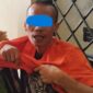 Pelaku pembunuh anak saat masih di Rutan Polres Serang Kota.